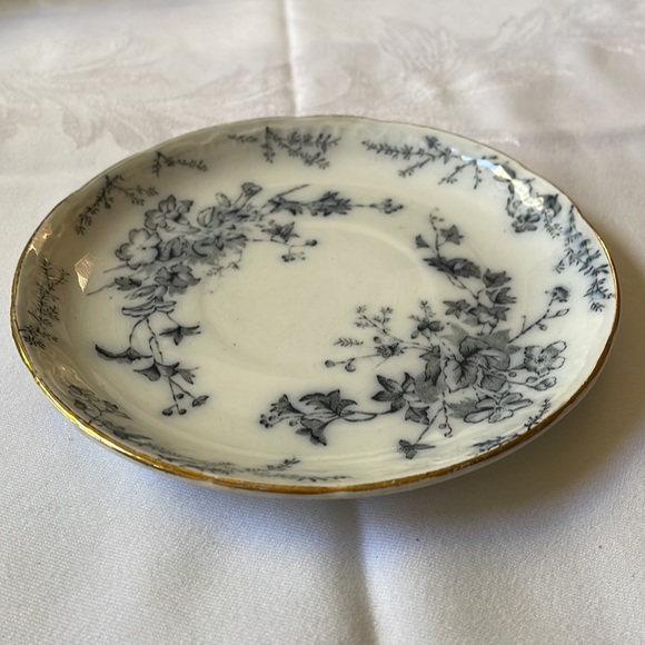 Anemone porcelain opaque Bridgewood & son England saucer vintage - Picture 6 of 6